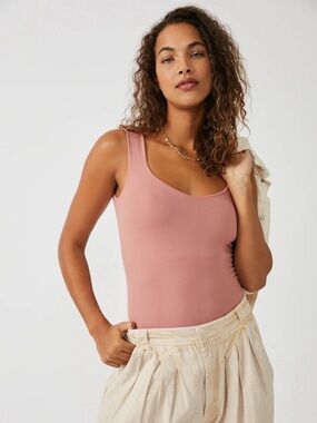intimately, free people dusty Rose, clean lines bodysuit size medium/large